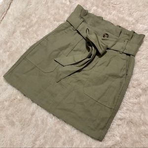 H&M Short A-Line Belted Skirt
